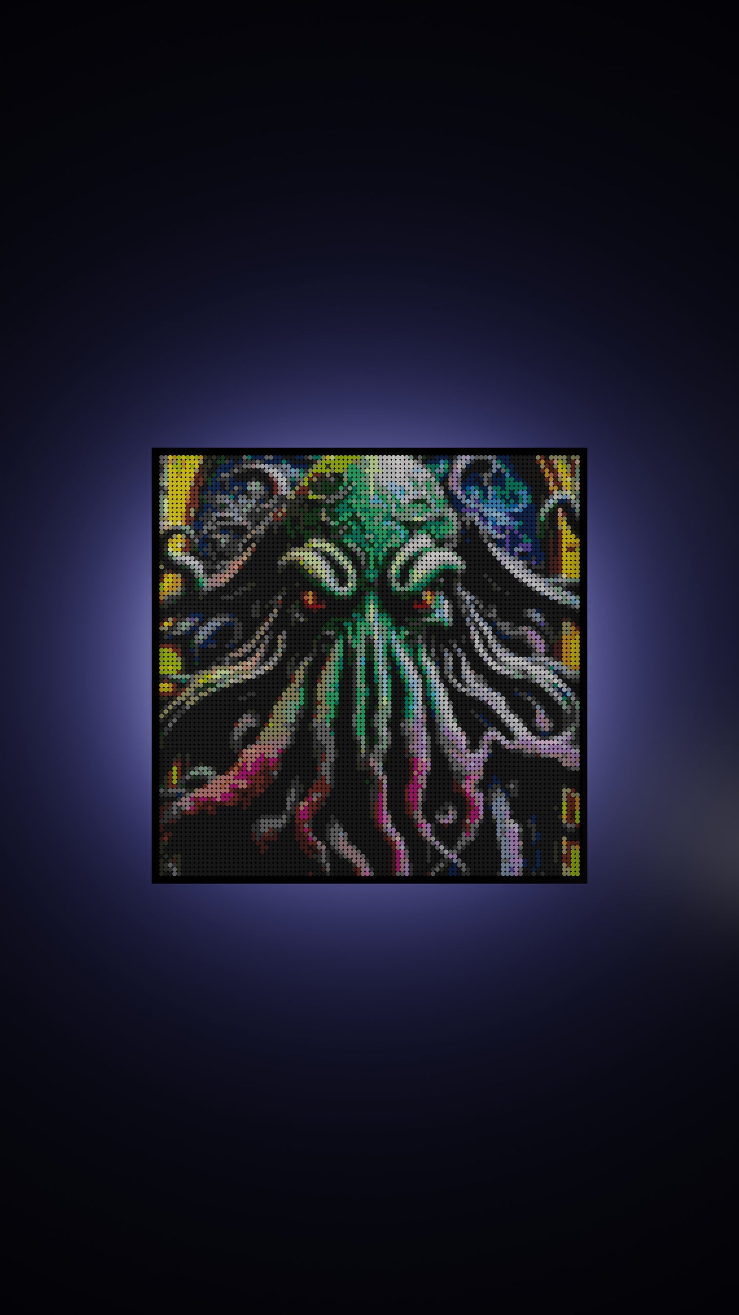 Arrival of Cthulhu LEGO® Style mosaic pixel art design for display